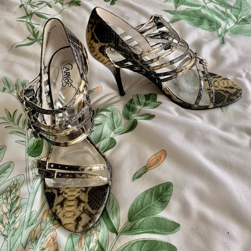 CARLOS SANTANA SEXY SNAKESKIN HIGH HEELS